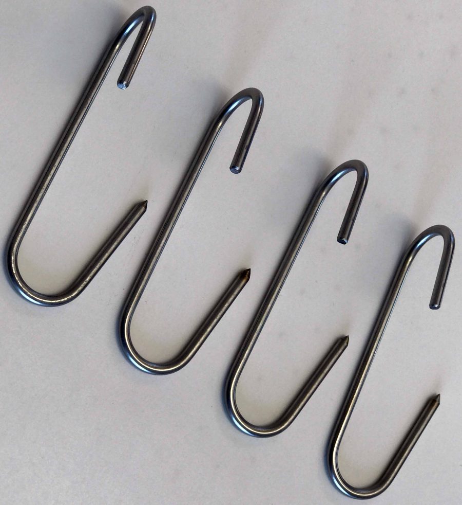 stainless smoker meat hooks 4 pack bbq grill